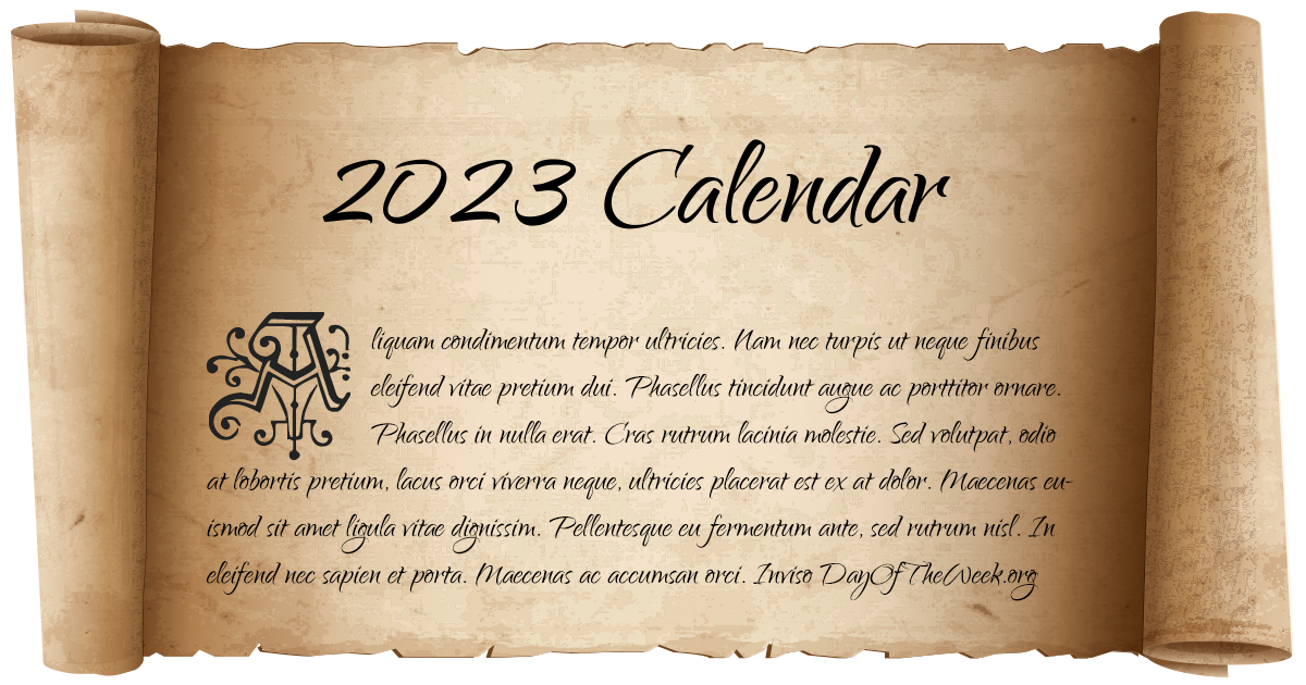 January 1, 2023 date scroll poster