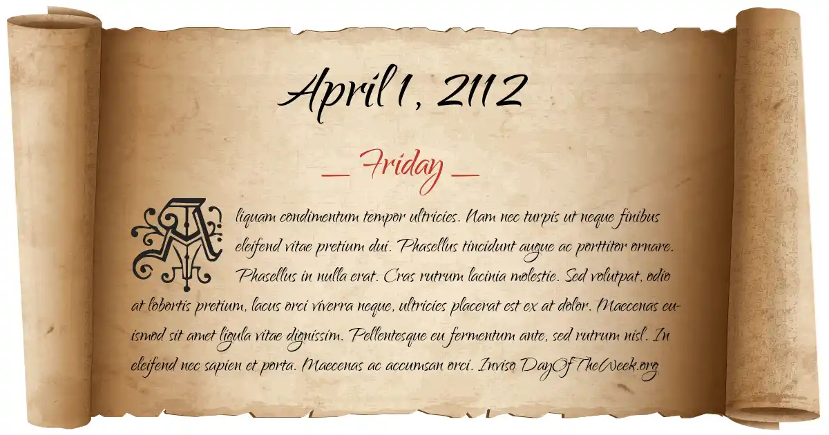 April 1, 2112 date scroll poster