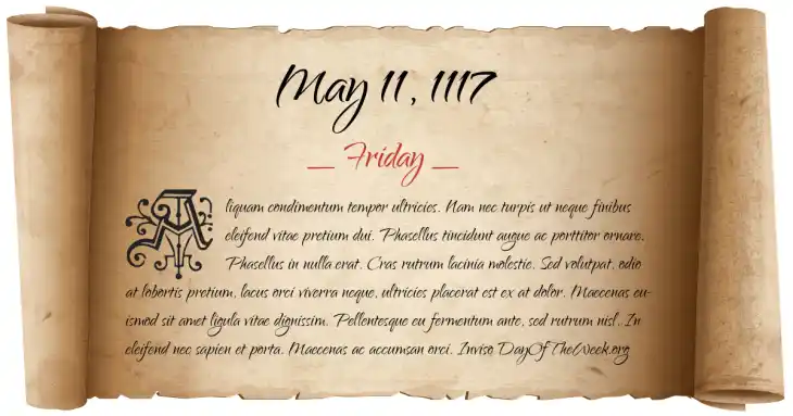 Friday May 11, 1117