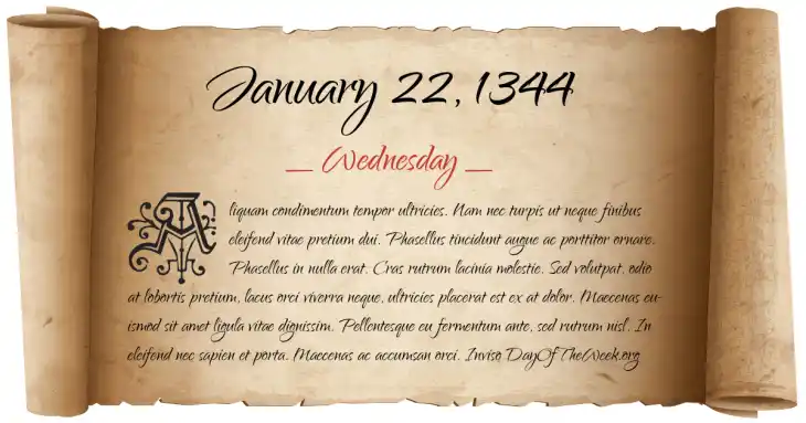 Wednesday January 22, 1344