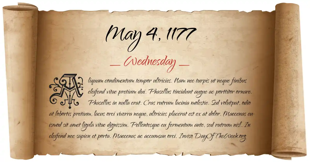 May 4, 1177 date scroll poster