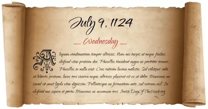 Wednesday July 9, 1124