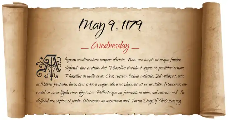 Wednesday May 9, 1179